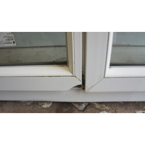 Porte-Fenêtre PVC 3 Vitres avec Volet Manuel H214xL196 cm