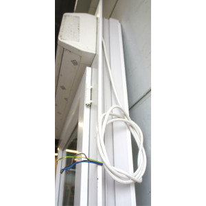 Porte-Fenêtre PVC Toute Vitrée + Volet Électrique H238xL101