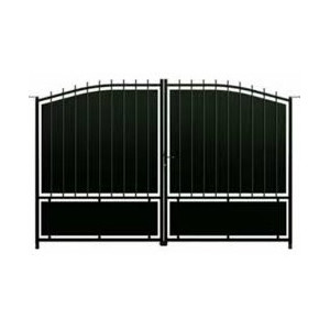 Portail Acier 2 Battants Laqué Noir H190xL300cm - LMA006