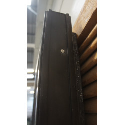 Porte Entrée PVC Anthracite Demi-Vitrée H208xL96 | MTU738