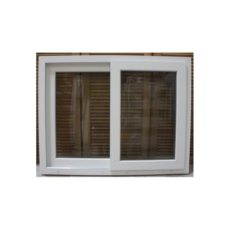Fenêtre Coulissante PVC Blanc H98 x L126 cm | Double Vitrage