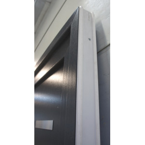 Porte Entrée PVC Anthracite & Blanc H218xL96 | MTU713