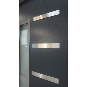 Porte Entrée PVC Anthracite & Blanc H218xL96 | MTU713