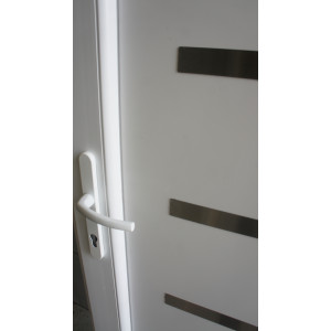 Porte Entrée PVC Anthracite & Blanc H218xL96 | MTU713