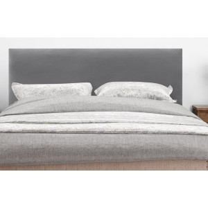 Tête de Lit Velours Gris 2 Personnes - LMA026