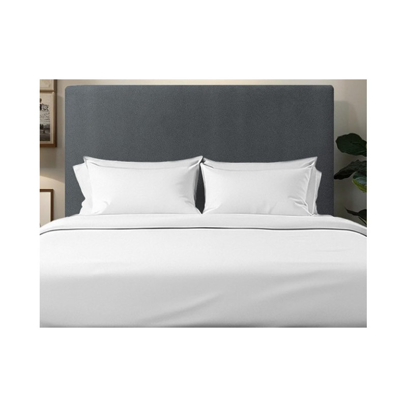 Tête de Lit Velours Gris 2 Personnes - LMA026