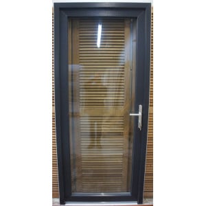 Porte PVC Vitrée H208xL96cm Poussant Gauche - Réf MTU777