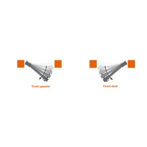 Porte-Fenêtre PVC 1 Vantail + Volet Accordéon H185xL95 | PRE005