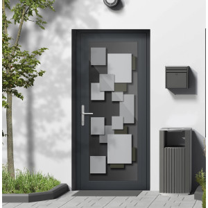 Portes d'entrées destockage, pas cher, discount porte d’entrée pvc blanc, 530,00 €