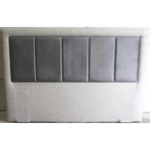 Tête de Lit Tissu et Velours Gris 180x120 cm - LMA044