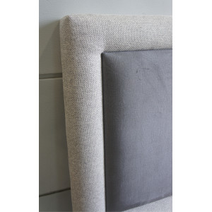 Tête de Lit Tissu et Velours Gris 180x120 cm - LMA044