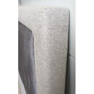 Tête de Lit Tissu et Velours Gris 180x120 cm - LMA044