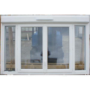 Fenêtre PVC Blanc avec Volet Roulant 145x218 cm | Fin de Chantier
