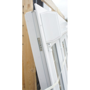Fenêtre PVC Blanc avec Volet Roulant 145x218 cm | Fin de Chantier