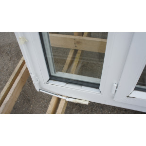 Fenêtre PVC Blanc avec Volet Roulant 145x218 cm | Fin de Chantier