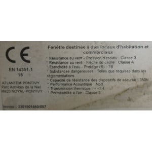 Fenêtre PVC Bicolore avec Allège Fixe - Réf PRE059