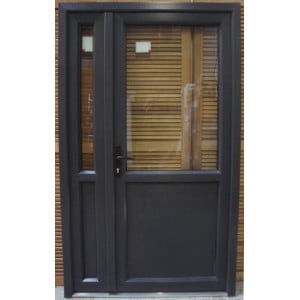 Porte PVC Anthracite Tiercée 210x125 cm | Fin de Chantier