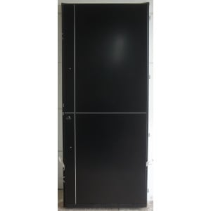 Ouvrant Seul Porte Alu K.Line Noir/Blanc Poussant Droit - LI203