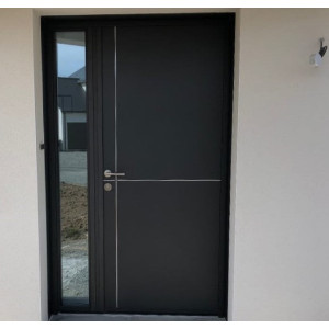 Porte Aluminium K.line noir/blanc