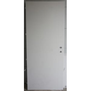 Ouvrant Seul Porte Alu K.Line Noir/Blanc Poussant Droit - LI203