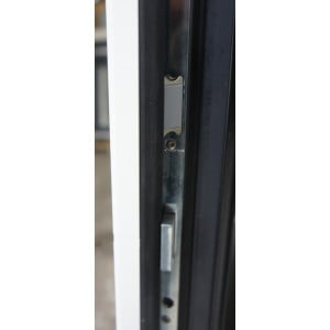 Ouvrant Seul Porte Alu K.Line Noir/Blanc Poussant Droit - LI203