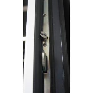 Ouvrant Seul Porte Alu K.Line Noir/Blanc Poussant Droit - LI203