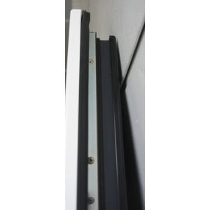 Ouvrant Seul Porte Alu K.Line Noir/Blanc Poussant Droit - LI203
