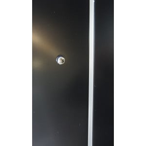 Ouvrant Seul Porte Alu K.Line Noir/Blanc Poussant Droit - LI203