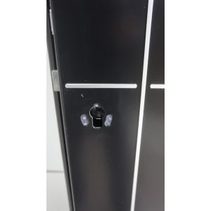 Ouvrant Seul Porte Alu K.Line Noir/Blanc Poussant Droit - LI203