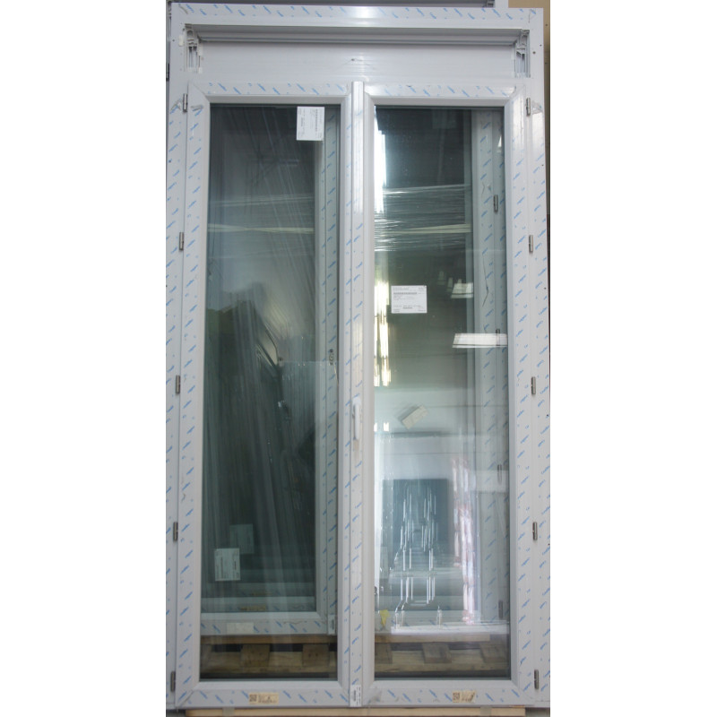 Porte-Fenêtre PVC Gris Clair RAL 9002 H240xL126 | Fab. France
