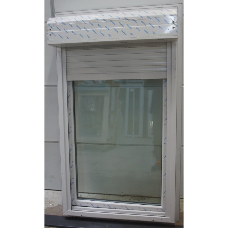 Fenêtre PVC Gris Clair avec Volet H154 x L87 cm | Réf PRE069