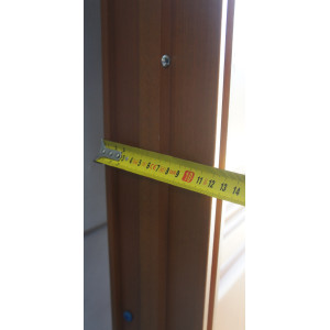 Baie Vitrée Coulissante Bois Exotique H218xL216 cm | PASD001