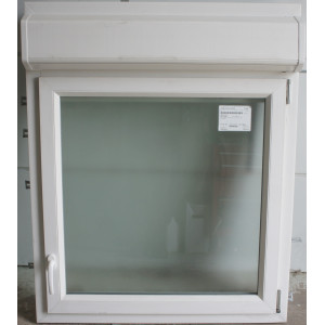 Fenêtre PVC Opaque avec Volet Roulant H123 x L98 cm