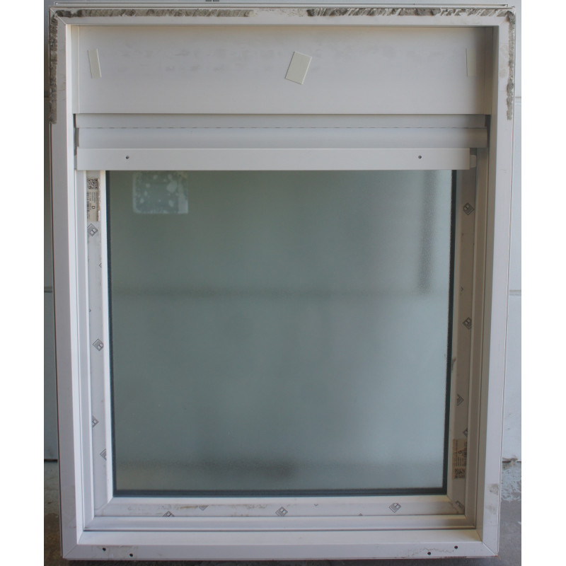 Fenêtre PVC Opaque avec Volet Roulant H123 x L98 cm