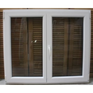 Fenêtre PVC Anthracite & Blanc H108xL126 cm | Oscillo-Battant
