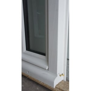 Petite Fenêtre Bois Opaque H82 x L34 cm | Fin de Chantier