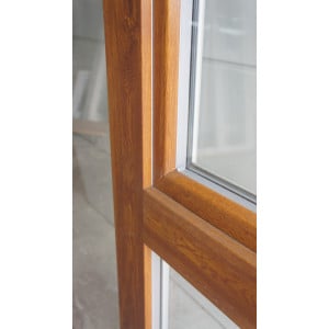 Baie vitrée PVC chêne doré |  destockage