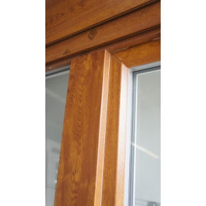 Baie vitrée PVC chêne doré |  destockage