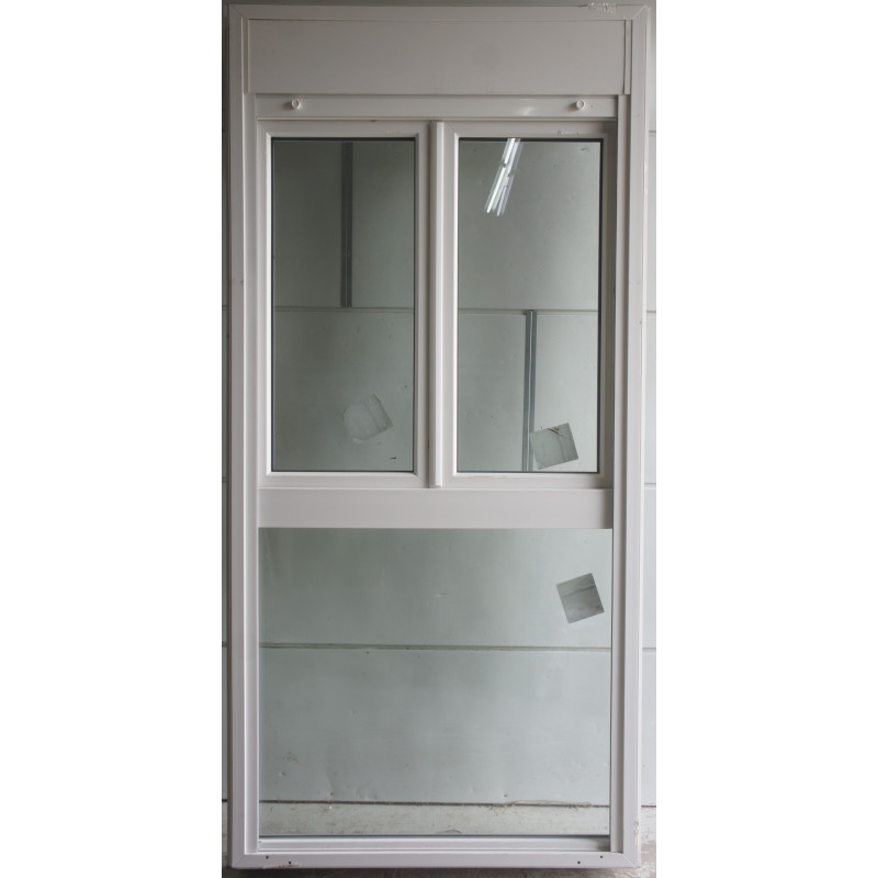 Fenêtre PVC 2 Vantaux + Allège Fixe & Volet | H227 x L109 cm