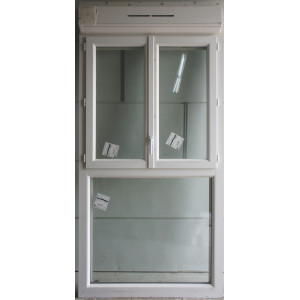 Fenêtre PVC 2 Vantaux + Allège Fixe & Volet | H227 x L109 cm