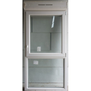 Fenêtre PVC 1 Vantail + Allège Fixe & Volet | H232 x L108 cm