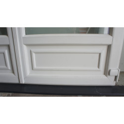 Porte-Fenêtre PVC Blanc H253xL168 cm | Poignée Traversante