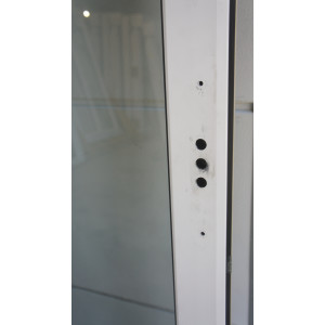 Baie Vitrée Alu Bicolore Blanc / Beige RAL 1015 H218xL186 cm