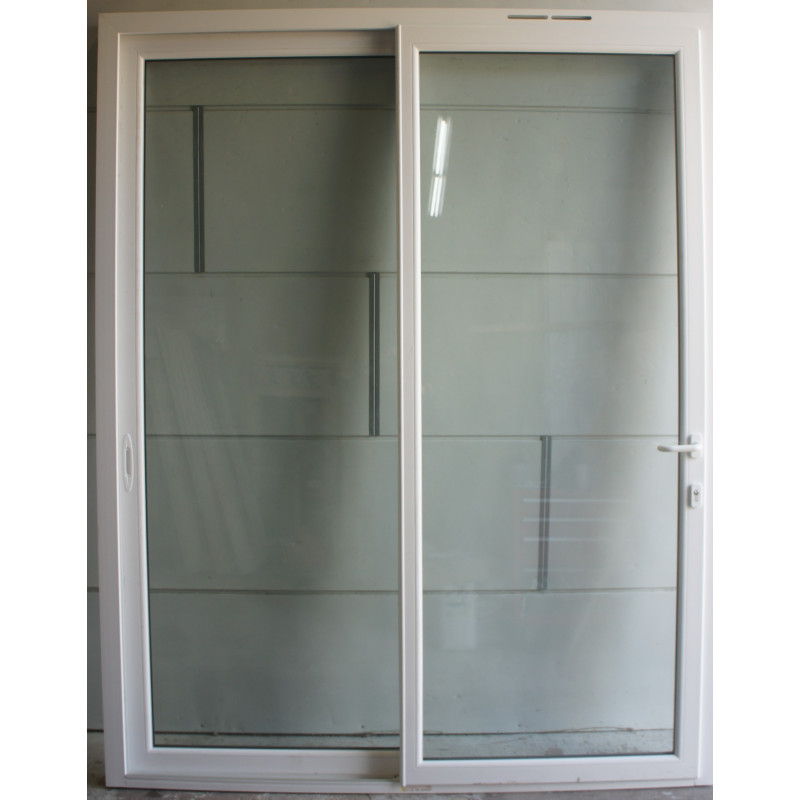 Baie Vitrée PVC Blanc H231xL183 | Fab. Française | LKE040