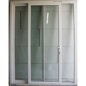 Baie Vitrée PVC Blanc H231xL183 | Fab. Française | LKE040