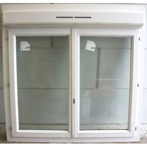 Fenêtre PVC Blanc + Volet Roulant H145 x L145 cm - PRE032