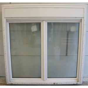 Fenêtre PVC Blanc + Volet Roulant H145 x L145 cm - PRE032