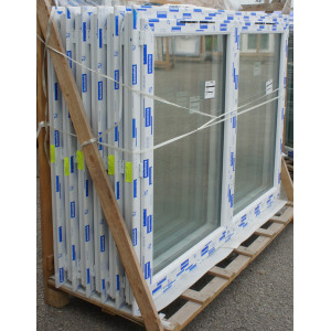 Lot de Fenêtres PVC Blanc H131 x L184 cm - 2 Vantaux (MAC002LOT)