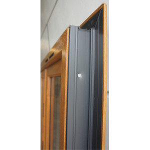 Fenêtre PVC Chêne Doré H165xL105 cm - 2 Vantaux Vitrage 32mm