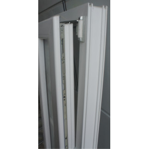 Fenêtre PVC Blanc H147xL38 cm - 1 Vantail Oscillo-Battant Droit